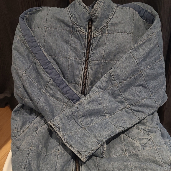 Free People Blue Quilted Jacket - Picture 3 of 9